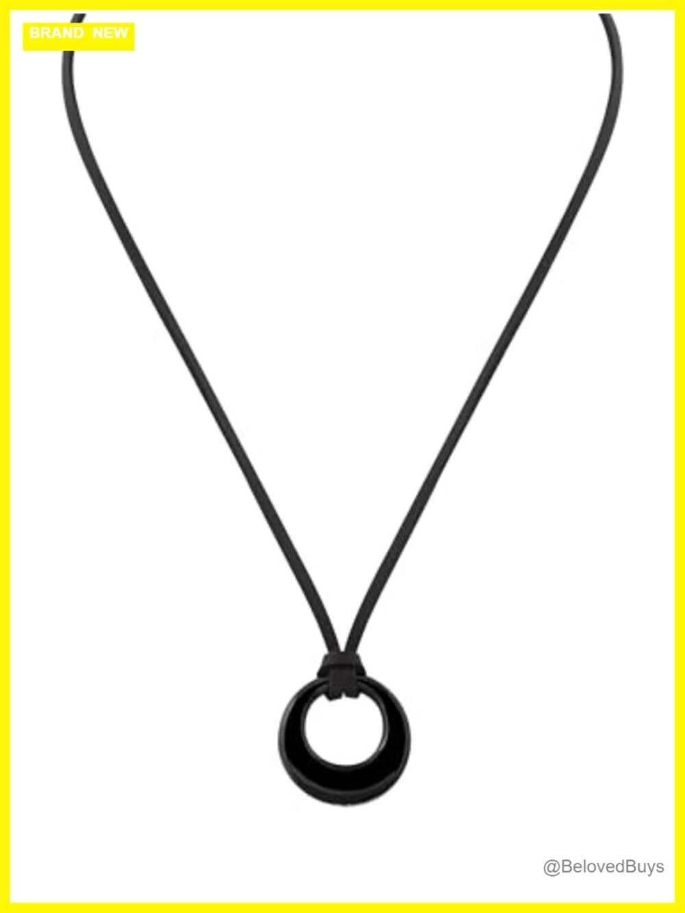 Boho Gothic O Ring Choker Necklace Faux Leather Stainless Steel